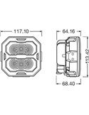Faro LED de largo alcance LEDriving® Cube PX3500 Spot (concentrado), LEDPWL 111-SP, 6000K, 33W, 12/24V