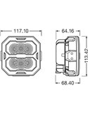 Faro LED de largo alcance LEDriving® Cube PX4500 Spot (concentrado), LEDPWL 112-SP, 6000K, 45W, 12/24V