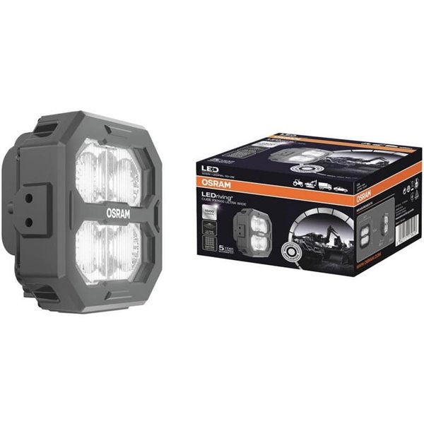 Luz de proximidade LED LEDriving® Cube PX1500 quadrada ultra larga, LEDPWL 113-UW, 6000K, 15W, 12/24V