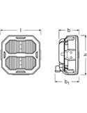 Faro LED cuadrado de proximidad LEDriving® Cube PX1500 Ultra Wide, LEDPWL 113-UW, 6000K, 15W, 12/24V