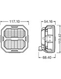 Faro de trabajo LED cuadrado LEDriving® Cube PX1500 Flood (extendido), LEDPWL 115-FL, 6000K, 15W, 12/24V