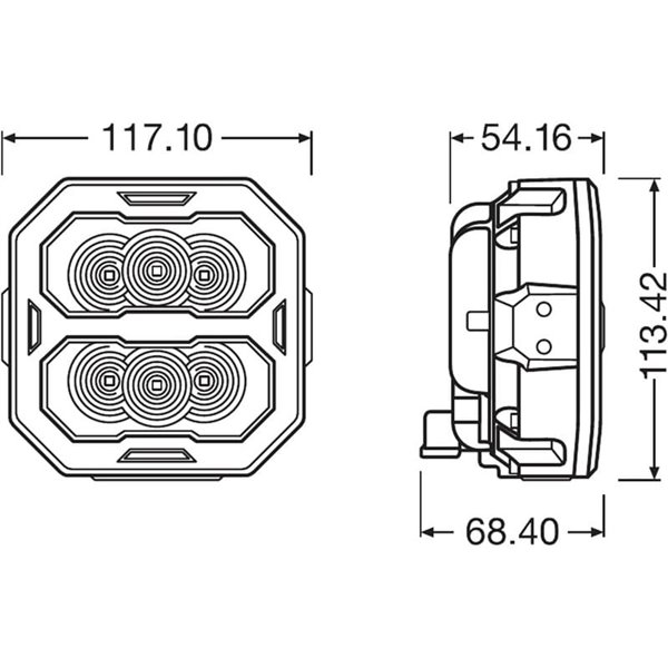 Faro LED de largo alcance LEDriving® Cube PX1500 Spot (concentrado), LEDPWL 116-SP, 6000K, 15W, 12/24V