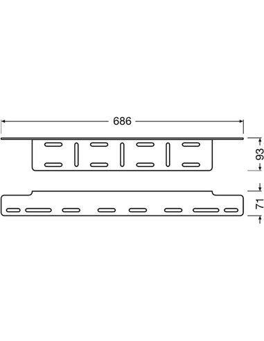 Soporte para matrícula AX y luces de conducción LEDriving® LICENSE PLATE BRACKET AX, LEDDL ACC 103