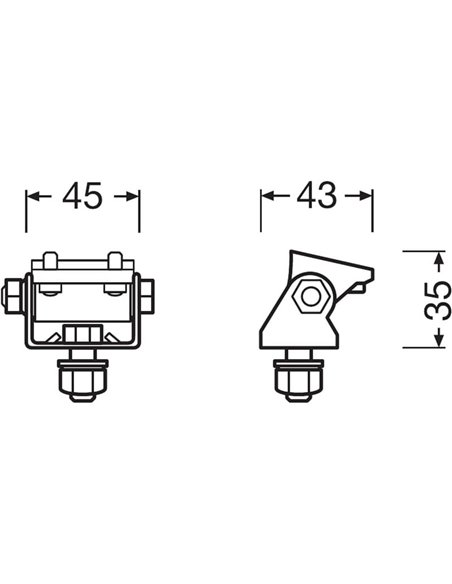 Kit de montage OSRAM LEDPWL ACC101 pour phares LEDriving® CUBE PX, installation standard ou flexible