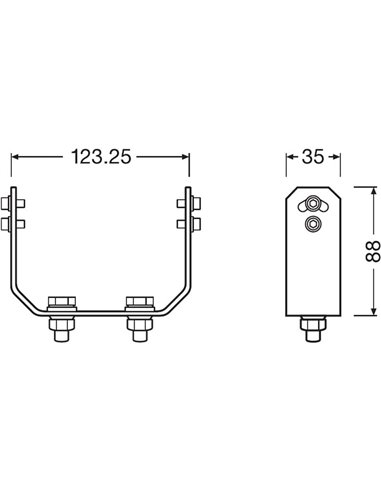 Kit de montagem PX para serviço pesado LEDPWL ACC102 para faróis LEDriving PX