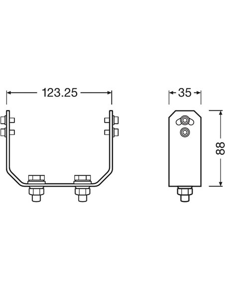 Kit de montajePX para trabajos pesados LEDPWL ACC102 Heavy Duty para faros LEDriving PX