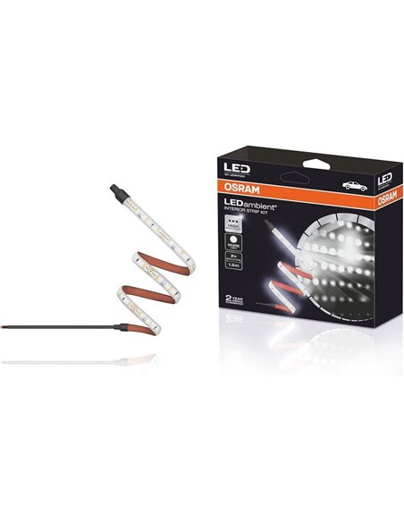 Kit tiras LED interior LEDambient®, 2×1,5 m, 12 V, 4500 K, 900 lm/tira