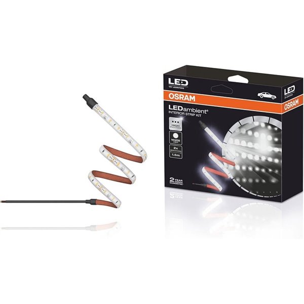 Kit tiras LED interior LEDambient®, 2×1,5 m, 12 V, 4500 K, 900 lm/tira
