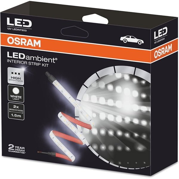 Kit de fita LED para interior LEDambient®, 2×1,5 m, 12 V, 4500 K, 900 lm/fita