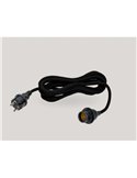 Cable textil portalámparas E27 ARTEIXO, uso exterior e interior, 5m en negro o Yute