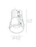 Downlight LED Empotrable HURGADA 7W 2700K/3000K/4000K blanco o negro medidas
