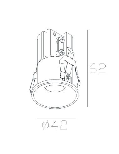 Downlight LED Empotrable HURGADA 7W 2700K/3000K/4000K blanco o negro medidas