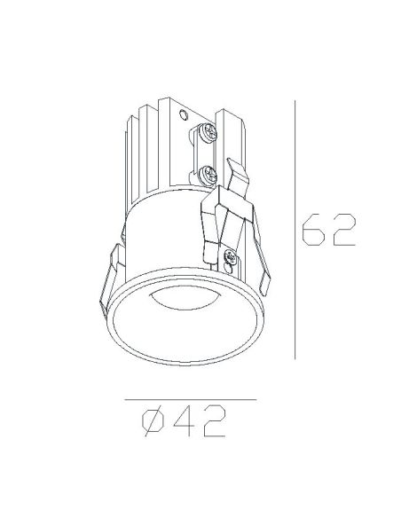 Luminária embutida LED HURGADA 7W 2700K/3000K/4000K medidas branco ou preto