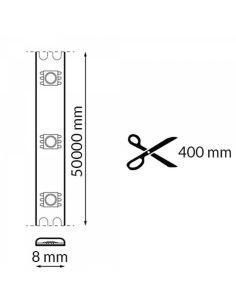 Tira LED 24V COB BIG 10W/m 50m 6000K IP20 – 324 LED/m, 1000Lm/m, Regulable 2