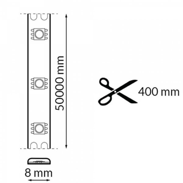 LED-Streifen 24V COB BIG 10W/m 50m...