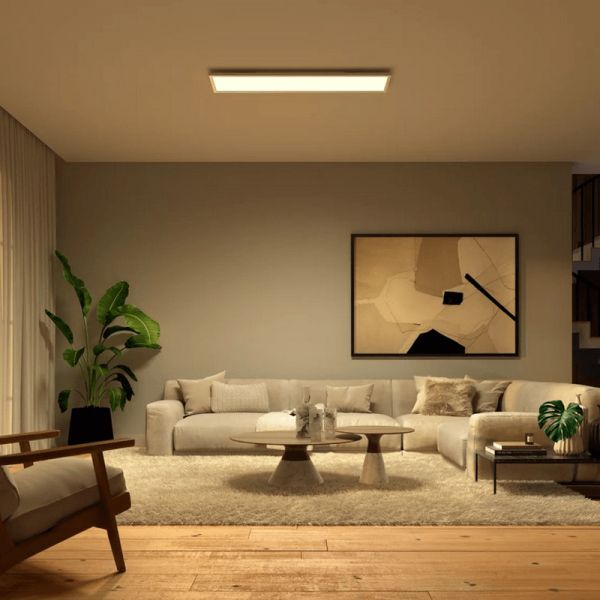 Panel de techo LED inteligente Surimu blanco luz cálida| LeonLeds