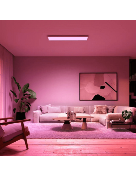 Panel de techo LED inteligente Surimu blanco foto ambiente| LeonLeds