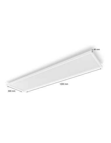 Panneau de plafond LED intelligent Surimu, blanc, dimensions | LeonLeds