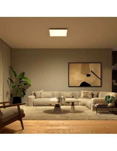 Painel de Teto LED Inteligente Quadrado Surimu com Luz Quente | LeonLeds