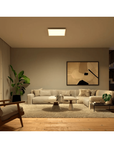 Painel de Teto LED Inteligente Quadrado Surimu com Luz Quente | LeonLeds