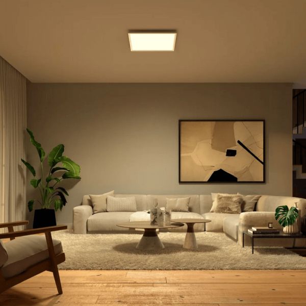 Panel techo LED inteligente Surimu cuadrado luz cálida| LeonLeds