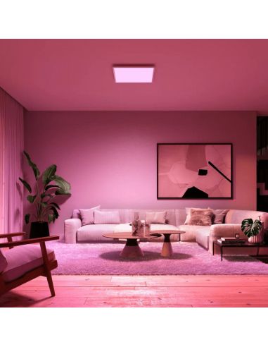 Panel techo LED inteligente Surimu cuadrado vista detalle| LeonLeds