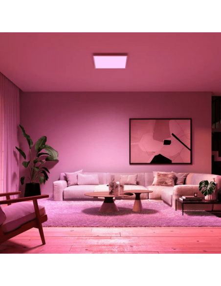 Panel techo LED inteligente Surimu cuadrado vista detalle| LeonLeds