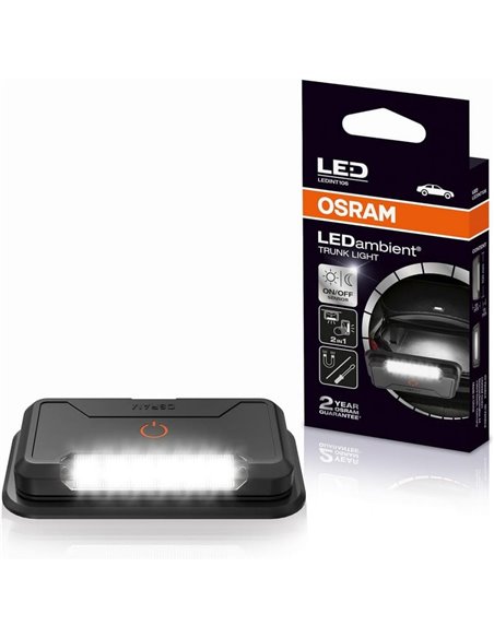 Luz de maletero LED recargable LEDambient® Trunk Light, 6000K con imán, sensor y USB-C