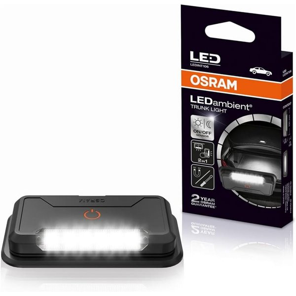 Lampe de coffre LED rechargeable LEDambient® Trunk Light, 6000K avec aimant, capteur et USB-C