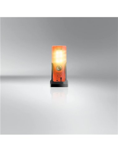 Señal de emergencia LED TA19 OSRAM TRUCK FLARE 2-en-1 (naranja + linterna), IP54, 4×AA incluidas, obligatorio en Alemania en cas