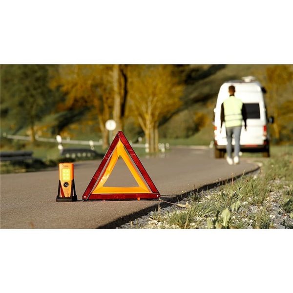 Señal de emergencia LED TA19 OSRAM TRUCK FLARE 2-en-1 (naranja + linterna), IP54, 4×AA incluidas, obligatorio en Alemania en cas