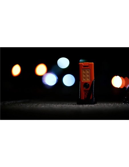 Señal de emergencia LED TA19 OSRAM TRUCK FLARE 2-en-1 (naranja + linterna), IP54, 4×AA incluidas, obligatorio en Alemania en cas
