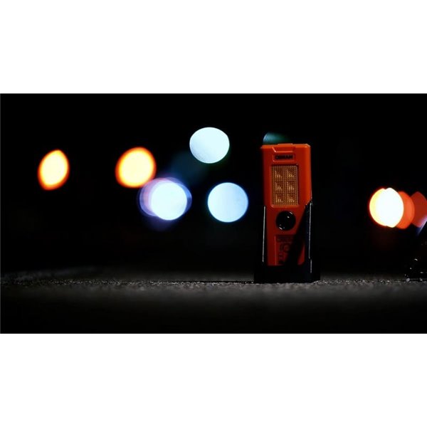 Señal de emergencia LED TA19 OSRAM TRUCK FLARE 2-en-1 (naranja + linterna), IP54, 4×AA incluidas, obligatorio en Alemania en cas