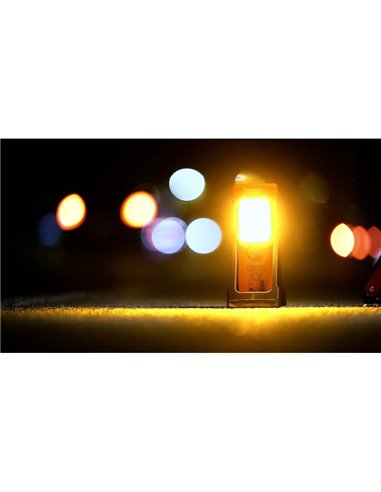 Señal de emergencia LED TA19 OSRAM TRUCK FLARE 2-en-1 (naranja + linterna), IP54, 4×AA incluidas, obligatorio en Alemania en cas