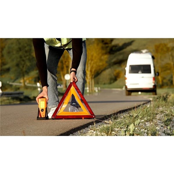 Señal de emergencia LED TA19 OSRAM TRUCK FLARE 2-en-1 (naranja + linterna), IP54, 4×AA incluidas, obligatorio en Alemania en cas