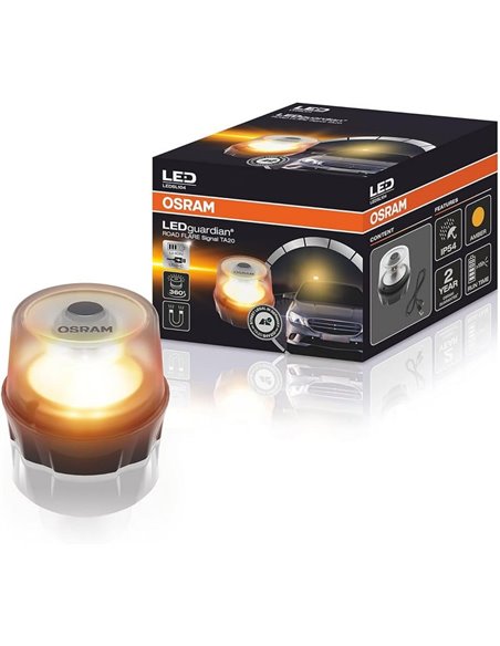 Panneau d'urgence LED TA20 pour l'Allemagne, LEDguardian® ROAD FLARE rechargeable 360° IP54 (TÜV/KBA)