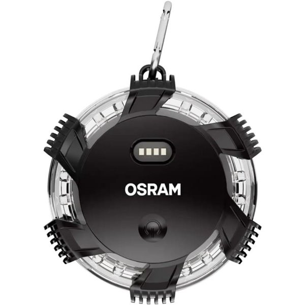 Señal de emergencia LEDguardian® ROAD FLARE 360° ámbar, 3 modos, imán, IP54 IK07, 3×AAA