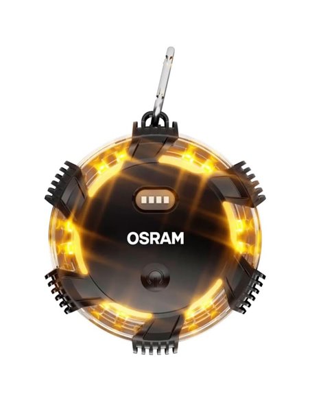 Señal de emergencia LEDguardian® ROAD FLARE 360° ámbar, 3 modos, imán, IP54 IK07, 3×AAA