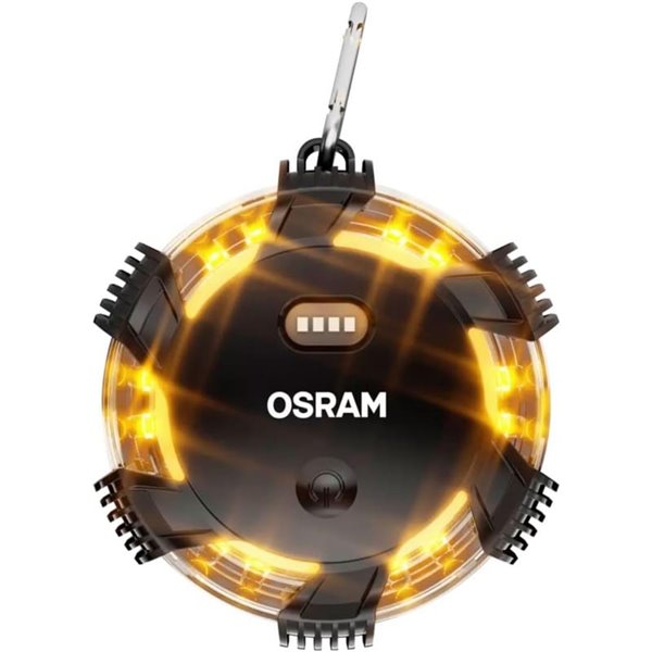 Señal de emergencia LEDguardian® ROAD FLARE 360° ámbar, 3 modos, imán, IP54 IK07, 3×AAA