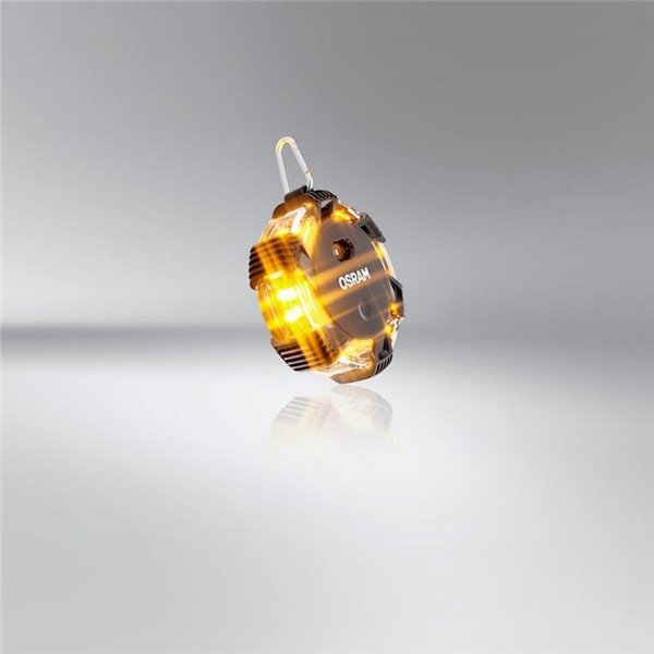 Señal de emergencia LEDguardian® ROAD FLARE 360° ámbar, 3 modos, imán, IP54 IK07, 3×AAA