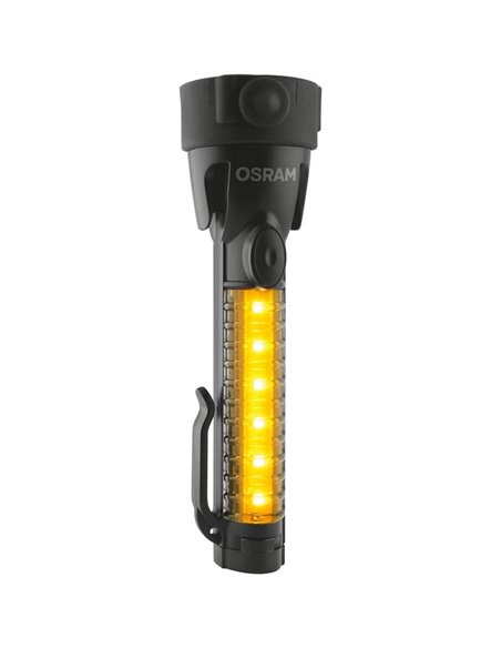 Linterna de emergencia LED OSRAM LEDguardian® Saver Light Plus 105 lm 6500K, 2×AA, imán, cortacinturón y martillo