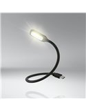 Luz lectora LED USB para interior de coche ONYX COPILOT 20 Lm 3200K, cuello flexible 37 cm