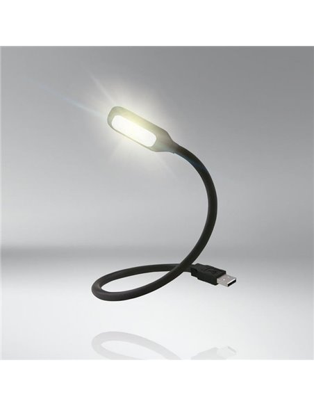 Lampe de lecture LED USB pour intérieur de voiture ONYX COPILOT 20 lm 3200 K, col flexible 37 cm