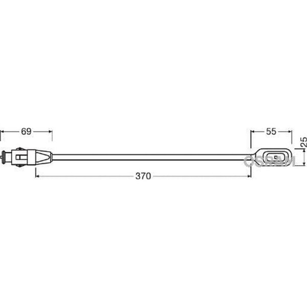 Luz lectora LED para interior de coche coexión mechero ONYX COPILOT M+7, 37 cm 20 Lm 3200K, 12/24V