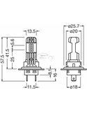 Bombillas LED H7/H18 OSRAM LEDriving HL EASY,  6500K 1400 Lm 12V, Pack 2