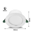 Downlight ultraeficiente empotrable LED Ø10,5cm DIAMOND CUT, redondo, blanco 2,2W 3000K/4000K Medidas