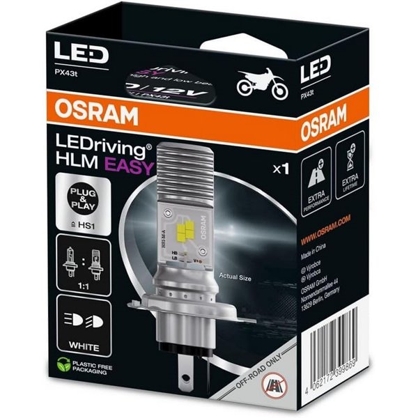 Lâmpada LED HS1 12V 6000K 64185DWESY-1HB LEDriving HLM EASY, PX43t, 5,0W/5,5W