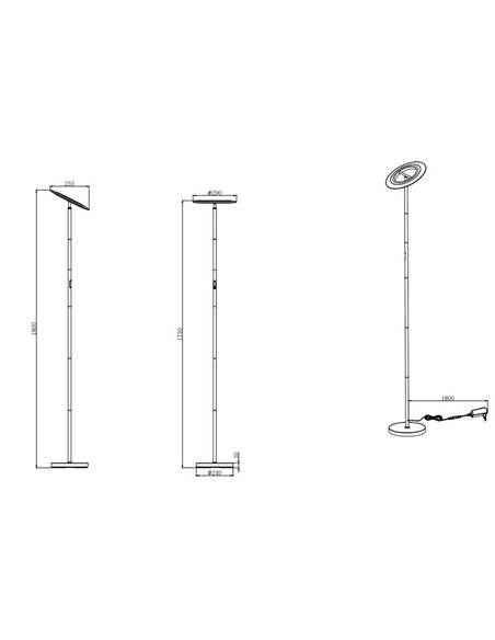 Lámpara de pie SAMBA LED 17W 1700lm, 2700-6500K + RGB IP20