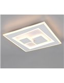 Plafonnier LED carré DEGAS 34 W 3 900 lm à intensité variable 2 700 K - 6 500 K IP20 Blanc