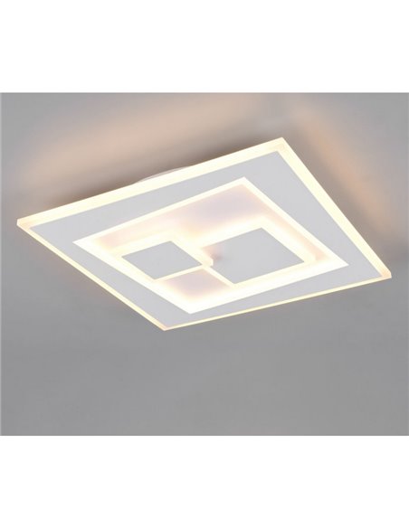 Plafón de techo cuadrado LED DEGAS 34W 3900lm regulable 2700K - 6500K IP20 Blanco